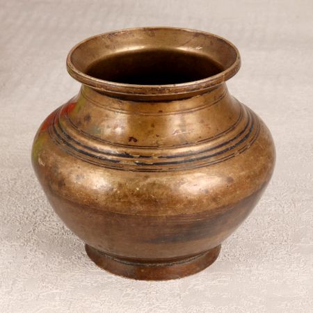 Elegant Brown Holy Water Pot Made of High-Quality Brass