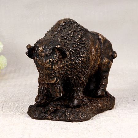 Handmade Brass Statue of North American Bison Buffalo for Decor