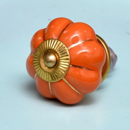 Orange Gold Line Knob