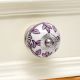 Purple Floral Knob