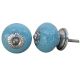 Sky Blue Crackle Ceramic Cabinet Knob
