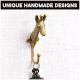 Solid Giraffe Animal Brass Hook