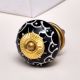 Black Floral Embossed Cabinet knob