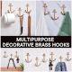 Handmade Antique Golden Brass Anchor Wall Hook