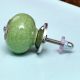 Pea Green Ceramic Crackle Drawer Knob