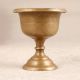 Handmade Vintage Brass Kumkum Cup in Elegant Brown Finish