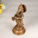 Handcrafted Brown Brass Statue of Lord Ganesha Playing Cymbal