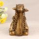 Rajasthani Art Brass Camel Statue in Brown Finish for Decor