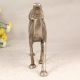 Shiny Handmade Brass Camel Statue in Silver Finish for Decor