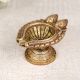 Antique Brown Brass Oil Lamp Diya for Prayer Room