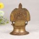 Handmade Gajalakshmi Brass Oil Lamp in Antique Brown Finish