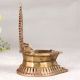 Vintage Brown Gajalaxmi Oil Lamp Made of Finest Brass