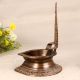 Vintage South Indian Brass Gajalakshmi Oil Lamp for Decor