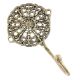 Golden Round Floral Wall Brass Decorative Hook