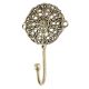 Golden Round Floral Wall Brass Decorative Hook