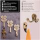 Brass Floral Single Wall Hook