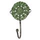 Antique Green Round Floral Wall Brass Decorative Hook