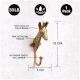 Solid Giraffe Animal Brass Hook