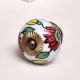 Red Flower Ceramic Knob