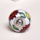 Red Flower Ceramic Knob