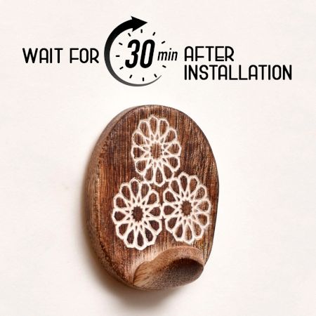 Brown Wooden Adhesive Hooks for Painted Walls