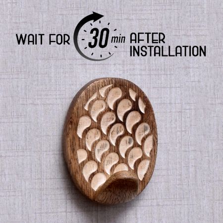 Wooden Brown White Heavy Duty Adhesive Hook