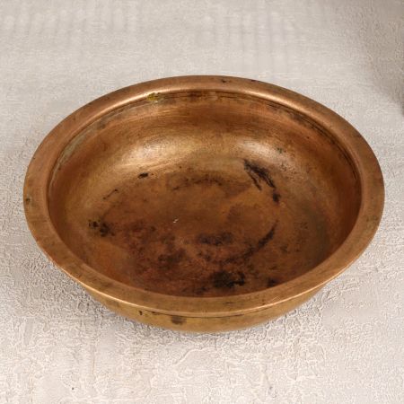 Elegant Brown Brass Bowl for Temple and Home Decoration
