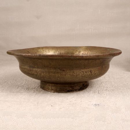 Vintage Brass God Bathtub Bowl in Antique Brown Finish