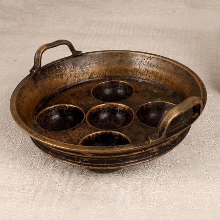 South Indian Finest Brass Idli Making Bowl for Home Decor