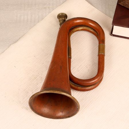 Handmade Bugle Musical Instrument Made of Brass and Copper