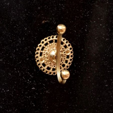 Golden Finish Handmade Brass Hook for Home Decoration
