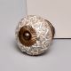 Cream Embossed Detailed Design Ceramic Cabinet Knob