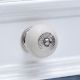 Cream Silver Fitting Ceramic Drawer Knob