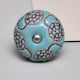 Brown Marigold Ceramic Floral Dresser Knob