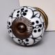 Black Floral Knob