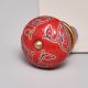 Red Calla Lily Brown Etched Ceramic Cabinet Knob 