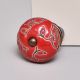 Red Calla Lily Brown Etched Ceramic Cabinet Knob 