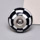 Black And White Ceramic Floral Dresser Knob 