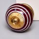 Cherry White Striped Knob