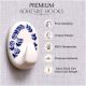 Blue Floral Ceramic No Drill Adhesive Wall Hook