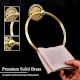 Golden Premium Handcrafted Brass Towel Ring for Bathroom