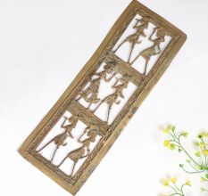 Vintage Brass Wall Art for Decoration in Tribal Art