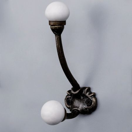 Solid White Iron Hooks-EHG-44