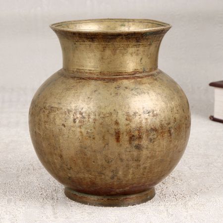 Indian Traditional Finest Brass Holy Water Pot from Gujarat