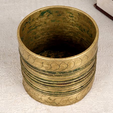Premium Brass Rice Measurement Bowl in South Indian Art