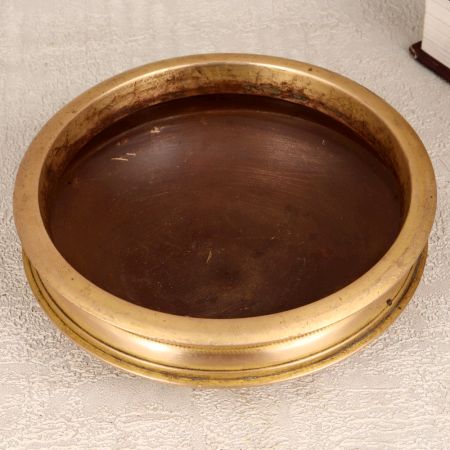 South Indian Premium Brass Urli in Brown Finish for Decoration