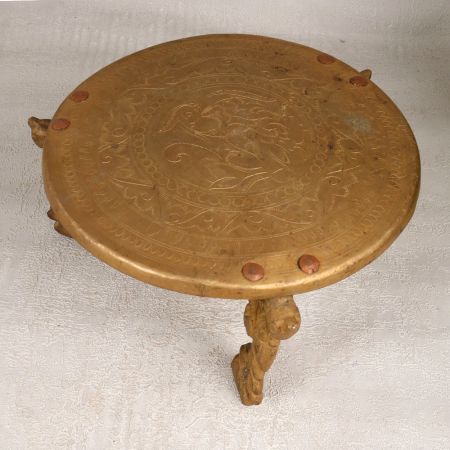 South Indian Art Brass Table for Decoration and Collection