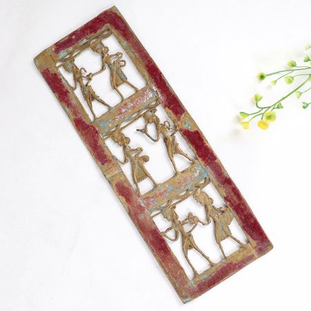 Handcrafted Brass Tribal Wall Art with Jali Work for Decor