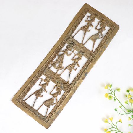 Vintage Brass Wall Art for Decoration in Tribal Art