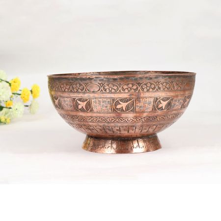 Adorable High-Quality Copper Islamic Art Bowl for Decor